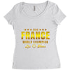 World Champion France 2018 Les Blues Women's Triblend Scoop T-shirt