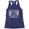 meow cute cat face Racerback Tank