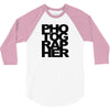 photographer camera photography modern text photos scrapbook geek t sh 3/4 Sleeve Shirt