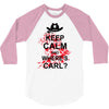keep calm and where's carl tshirt the walking zombie tee apocalypes fu 3/4 Sleeve Shirt