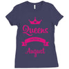 queens are born in august Ladies Fitted T-Shirt