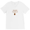 Grandpa Powered by coffee V-Neck Tee