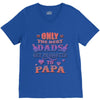 only the best dads get promoted to papa V-Neck Tee