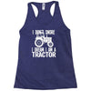 i don`t snore i dream i`m a tractor Racerback Tank