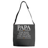 papa man myth legend Adjustable Strap Totes