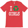 i recycle girls slogan text funny baseball jersey T-Shirt