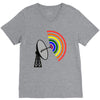 gaydar gay rainbow radar V-Neck Tee