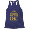 queens are born in 1981 Racerback Tank