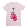 boxing gloves breast cancer Ladies Fitted T-Shirt
