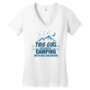 This Guy Loves Camping With His Girlfriend Women's V-Neck T-Shirt