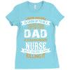 Super Cool Dad Of A Freaking Awesome Nurse Ladies Fitted T-Shirt