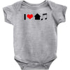 i love house music t shirt edm club wear rave electro party progressiv Baby Onesie