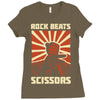 rock beat scissors Ladies Fitted T-Shirt