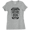 Super Cool Mother Of A Freaking Awesome Son Ladies Fitted T-Shirt