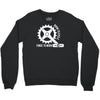 born to cycle forced to work Crewneck Sweatshirt