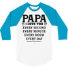 I Love you Papa 3/4 Sleeve Shirt