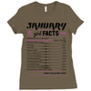 January Girl Facts Aquarius Ladies Fitted T-Shirt