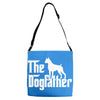 the dogfather boxer white Adjustable Strap Totes