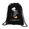 all you knead is love Drawstring Bags