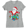 santa with piles of christmas Ladies Fitted T-Shirt