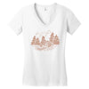 Camping Red Women's V-Neck T-Shirt