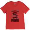 Never Underestimate A Pops With An Engineer Degree V-Neck Tee