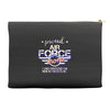 military, women's proud air force mom of her military son u Accessory Pouches
