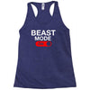 beast mode activated Racerback Tank
