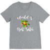 world's best sister with flowers. V-Neck Tee