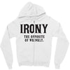 irony the opposite of wrinkly Zipper Hoodie