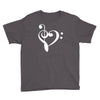 music heart rock baseball jersey Youth Tee