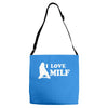 I Love Milf Adjustable Strap Totes