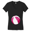 Pink Beachball Baby Girl Women's V-Neck T-Shirt