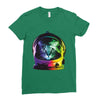astro cat Ladies Fitted T-Shirt