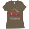 always use protection Ladies Fitted T-Shirt