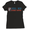 real maen change diaper Ladies Fitted T-Shirt