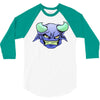 blue monster with horns 3/4 Sleeve Shirt