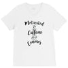 motivated by caffeine and canines V-Neck Tee