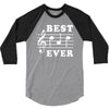 Best Dad Ever Funny Music Note 3/4 Sleeve Shirt