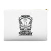Never Underestimate Dog Rescuer Who Was Born February Accessory Pouches
