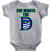 she wants the d seattle Baby Onesie