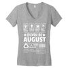 Born In August Women's V-Neck T-Shirt