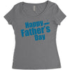 happy father's day 2 Women's Triblend Scoop T-shirt