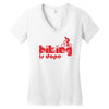 biking is dope Women's V-Neck T-Shirt