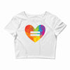 Rainbow Equality Heart Crop Top