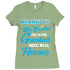 Grandpop Was Created because Grankids Need Real Heroes Ladies Fitted T-Shirt
