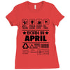 Born In April Ladies Fitted T-Shirt