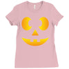 funny halloween jack o lantern kids Ladies Fitted T-Shirt