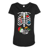 Christmas Skeleton mom and baby maternity Maternity Scoop Neck T-shirt