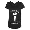 hillbilly hog wrestling champ Maternity Scoop Neck T-shirt
